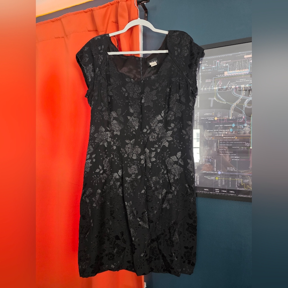 Virgo Black Floral Mini Dress